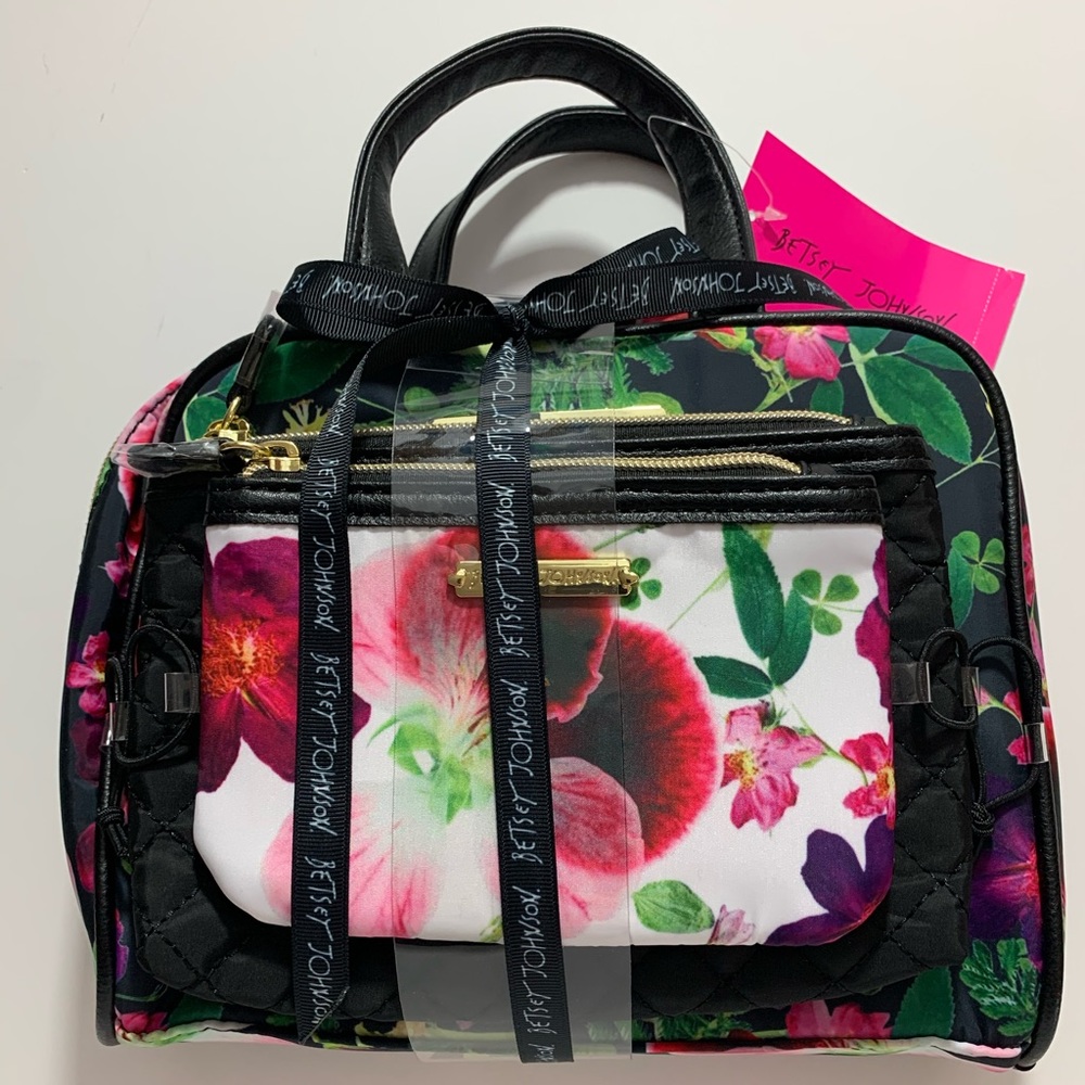 Betsey Johnson 3 Piece Black Weekend Traveler